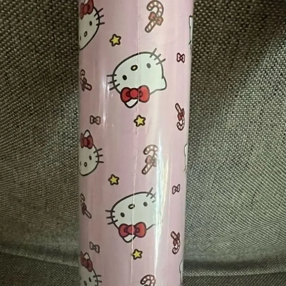 Hello Kitty Happy Holidays Pink Wrapping Paper-Set of 2